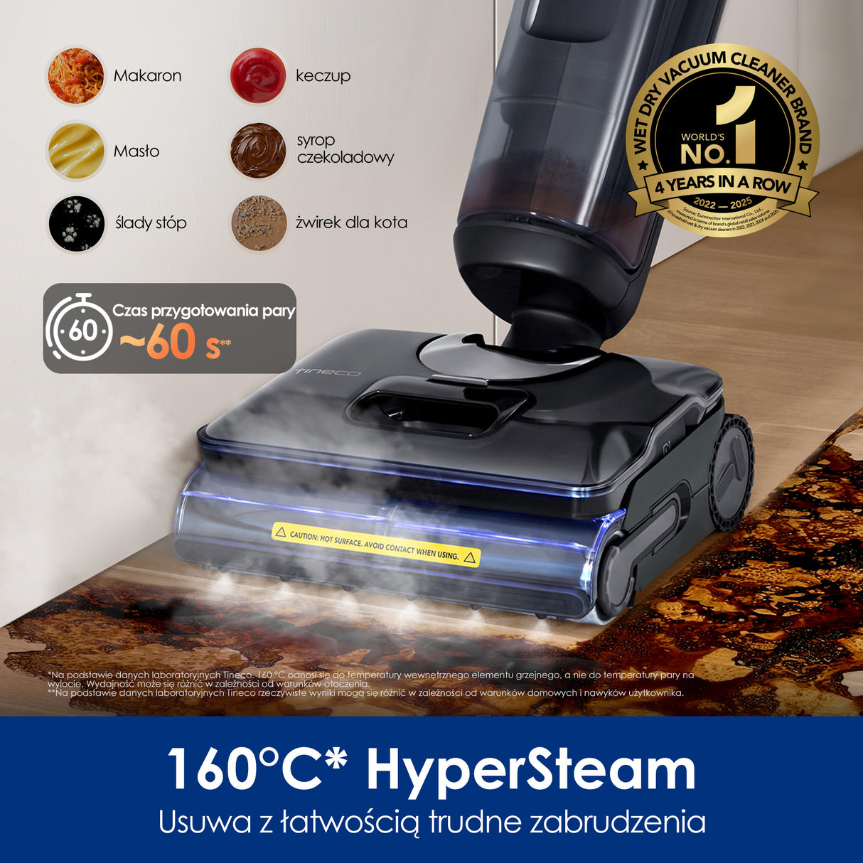 Tineco FLOOR ONE S7 Stretch Steam Plus Odkurzacze Myjące Wet&Dry