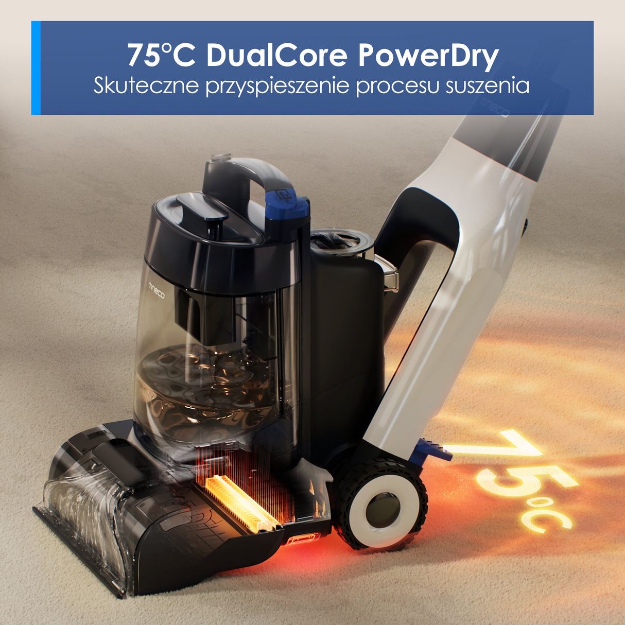 Tineco Carpet One Cruiser Inteligentny Odkurzacze do dywanów i tapicerki