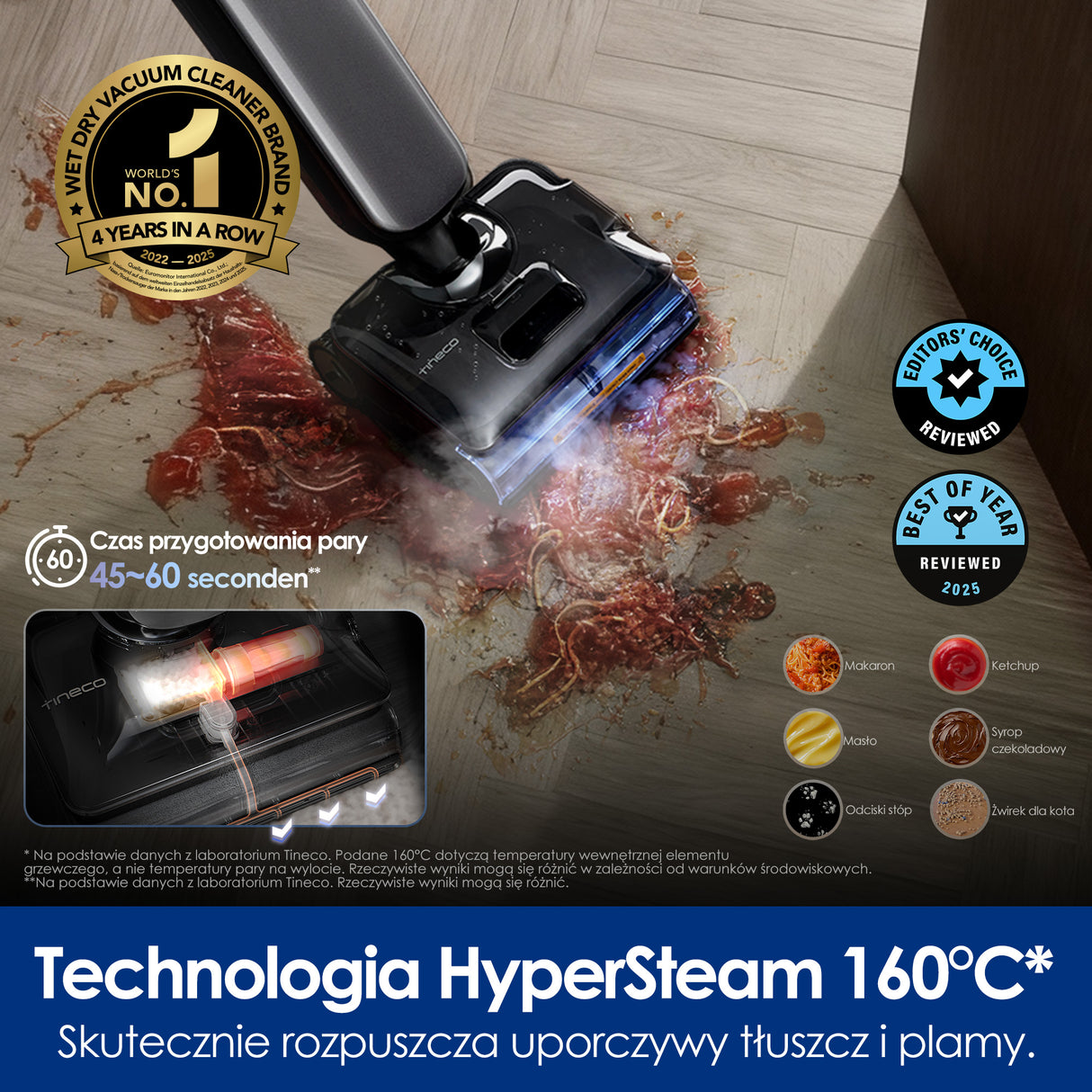 Tineco FLOOR ONE S9 Artist Steam Pro Odkurzacze Myjące Wet&Dry