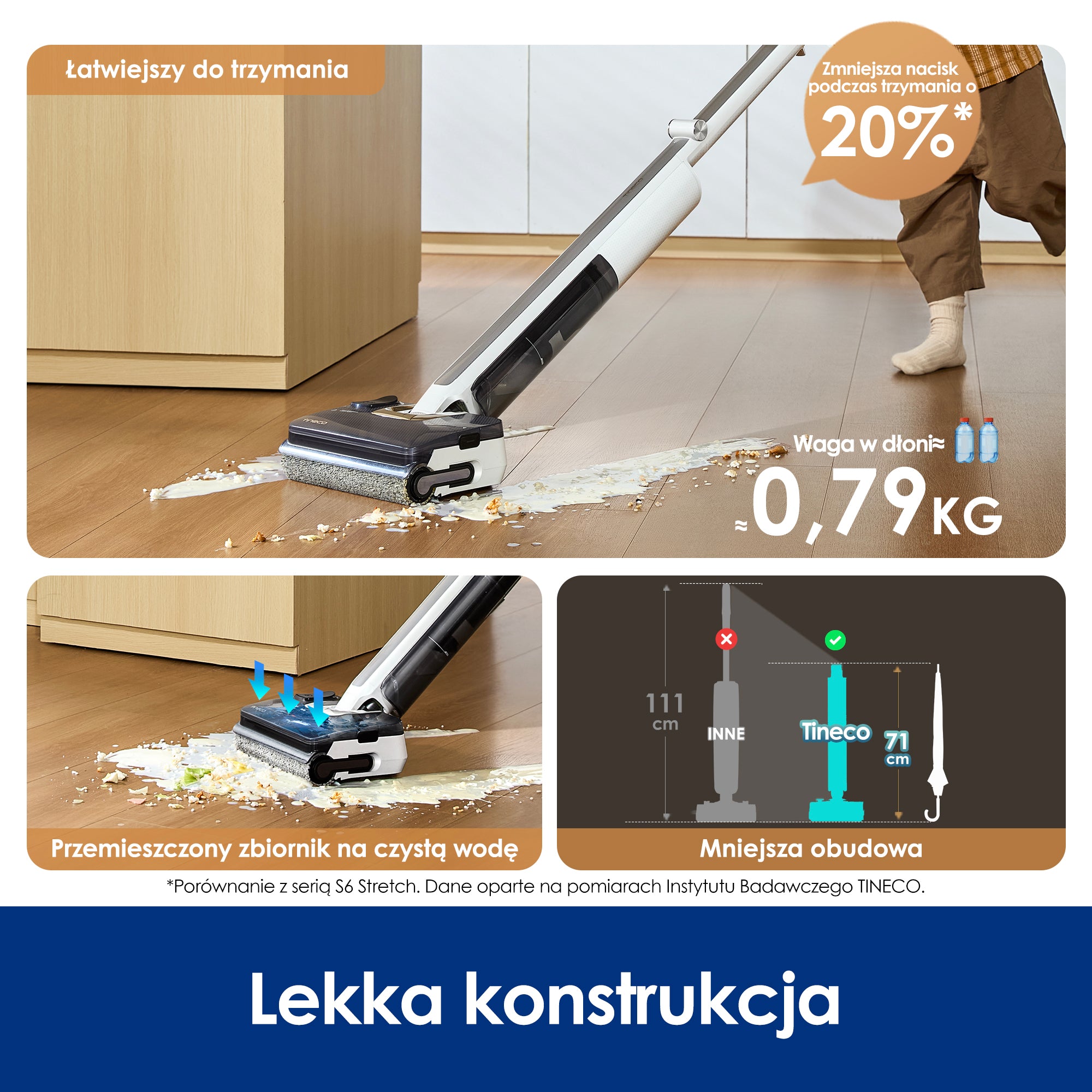 Tineco Floor ONE i7 Fold Premium Odkurzacze Myjące Wet&Dry