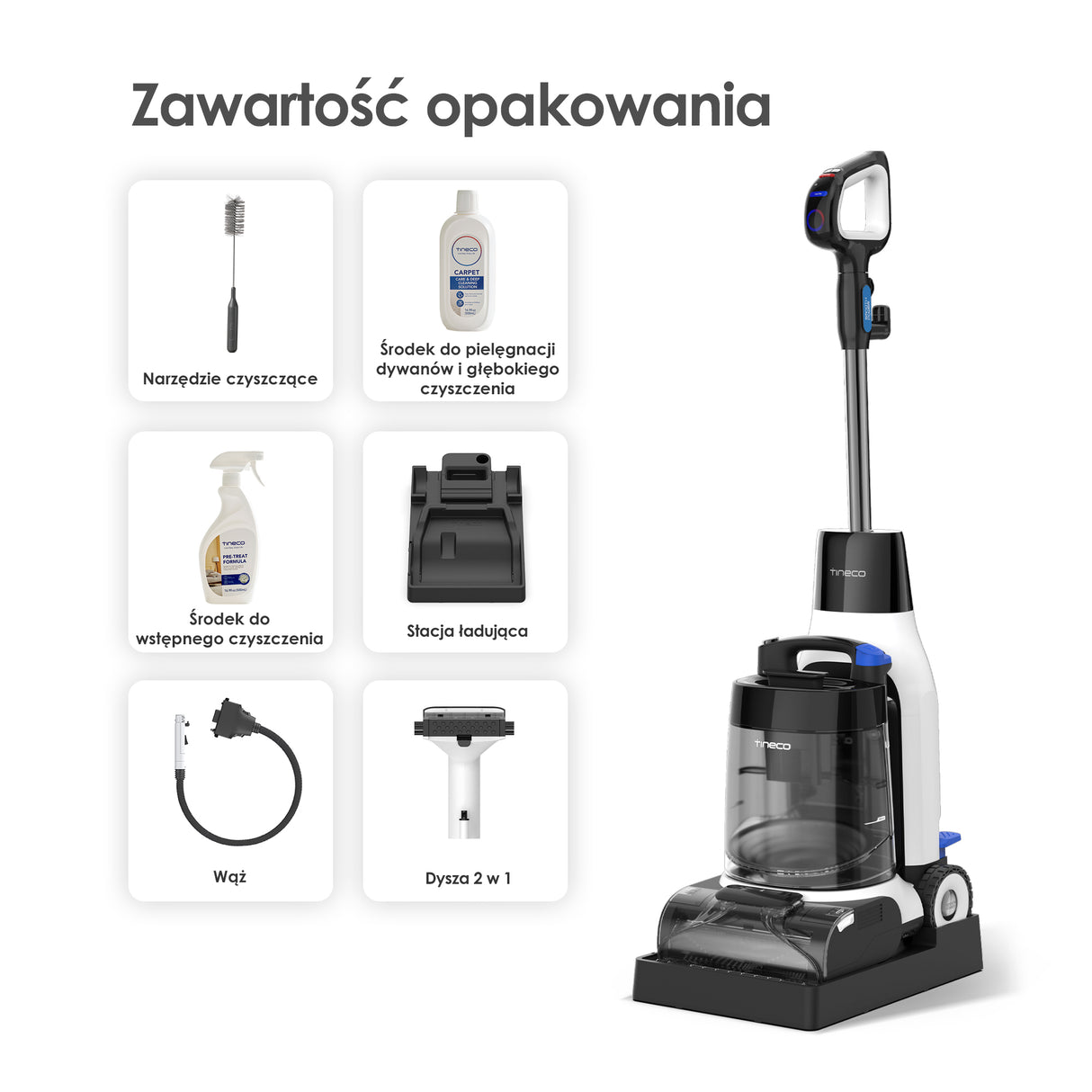 Tineco Carpet One Cruiser Inteligentny Odkurzacze do dywanów i tapicerki